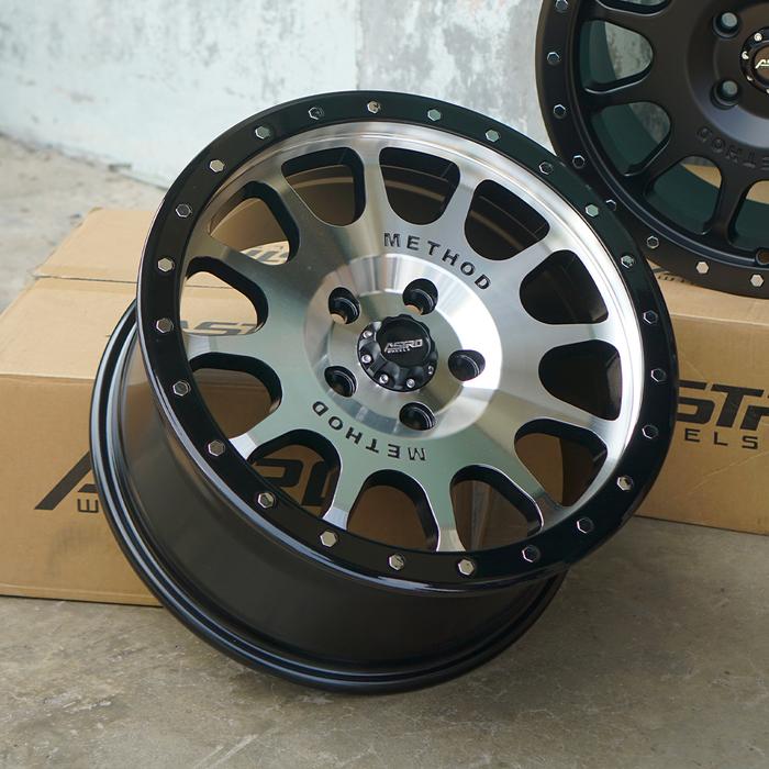 Velg Astro Bromo R16x7.5 pcd 5x114.3 ET32 BMF plus Black Chrome Rivest