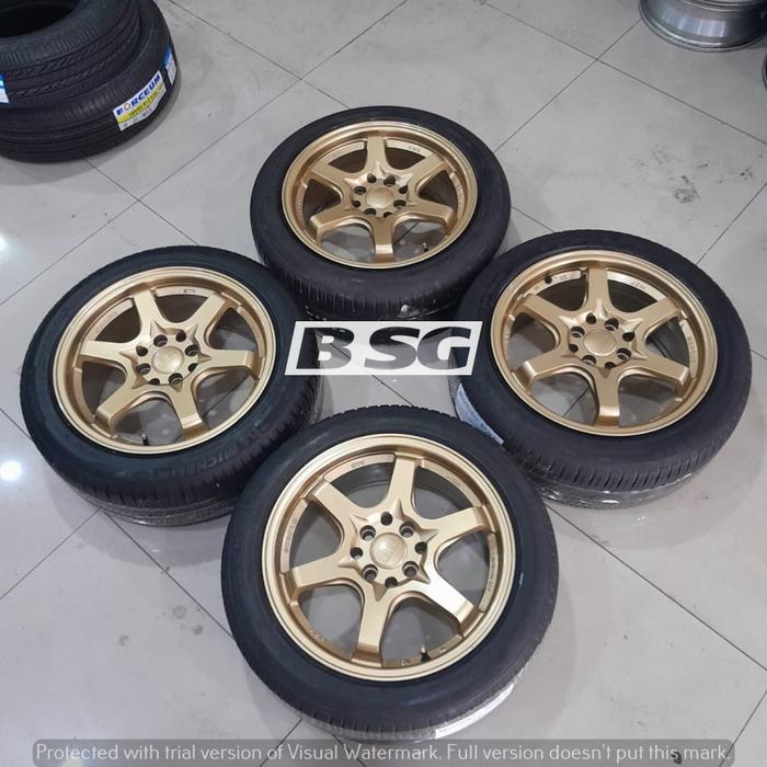 VELG RACING SECOND TYPE STY HSR R16 X7 8x100-114,3 ET42 GOLD +Michelin 185/55 R16