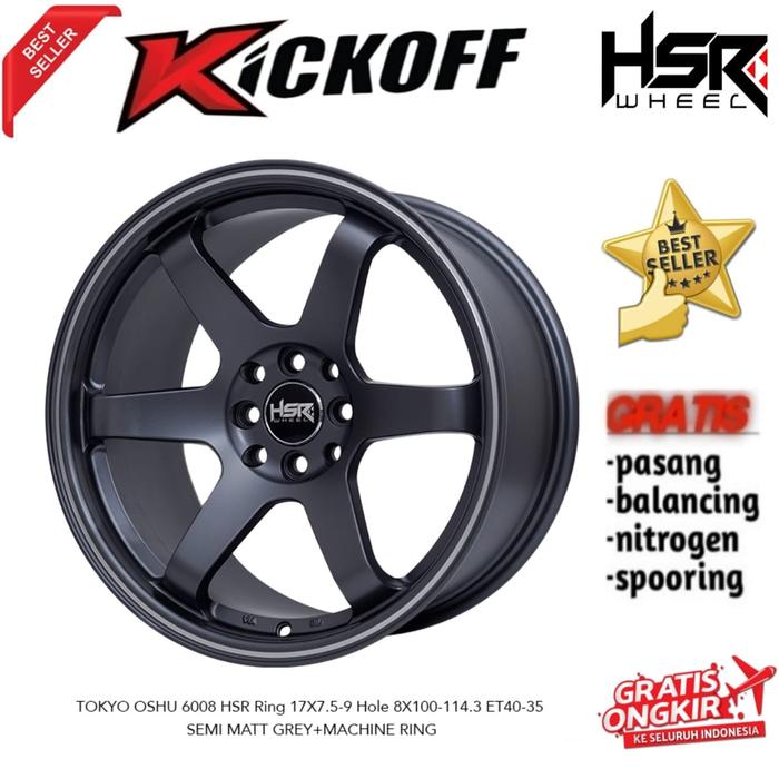 Pelek racing te37 hsr tokyo oshu ring 17 celong buat yaris vios mobilio baleno avega livina kijang d