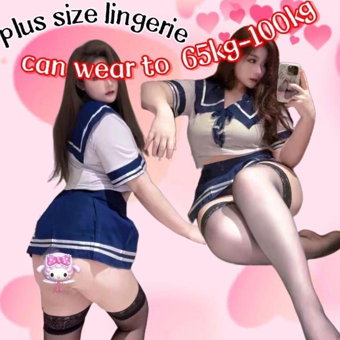 Lingerie BIG SIZE JUMBO Setelan Seragam Sekolah Jepang / Baju Tidur Seksi Costume Murid Japan School