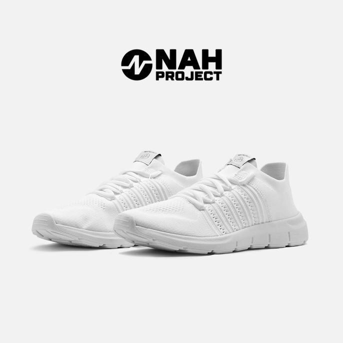 NAH Project - Sepatu Sneakers Pria Unisex Flexknit V3.0 All White