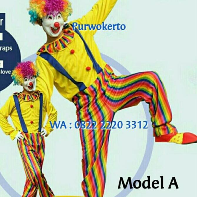 BAJU BADUT KOSTUM ACARA ULTAH LUCU SULAP IMPORT CLOWN COSTUME MC PESTA