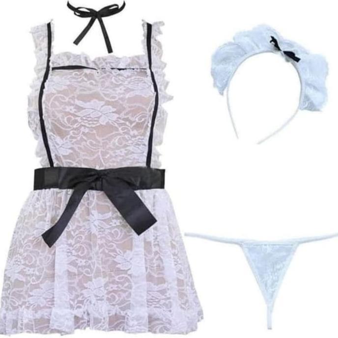 Lingerie Seksi Import /Lingerie Sexy Kostum Pelayan /Cosplay Maid Pita
