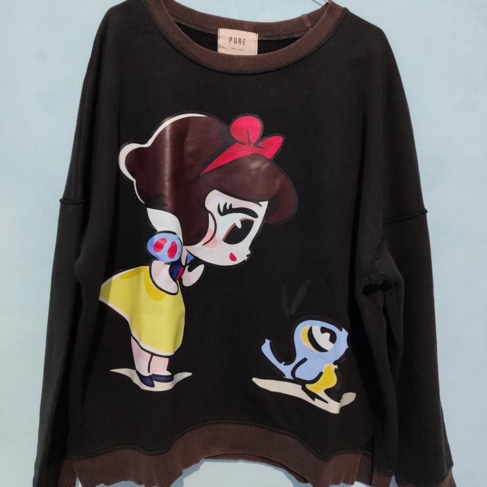 (PL) CREWNECK THRIFT OVERSIZE SNOW WHITE