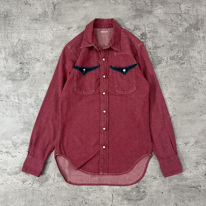 KAPITAL Pocket Denim Western Shirt - Red