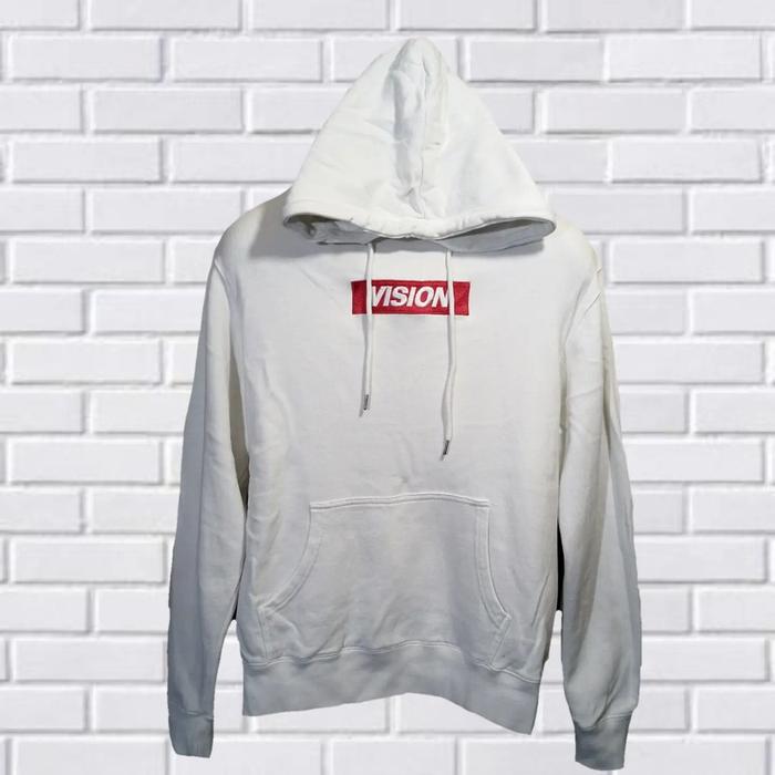 HOODIE VISION STREET WEAR , SZ M-L (SECOND BRANDED) PUTIH, HD0034
