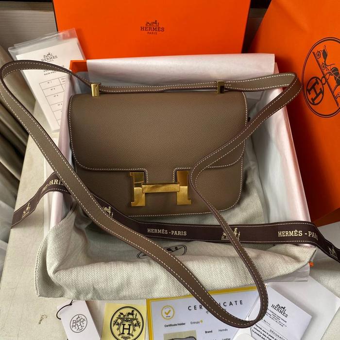 preloved rec 2023 hermes constance 24 epsom etoupe Authentic