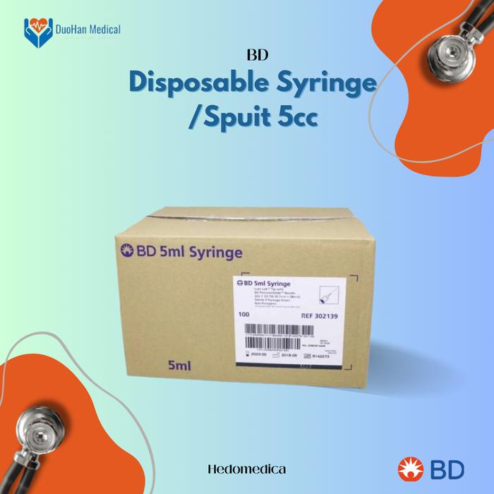 BD - Spuit 5cc / BD Disposable Syringe 5ml / Spuit BD 5cc