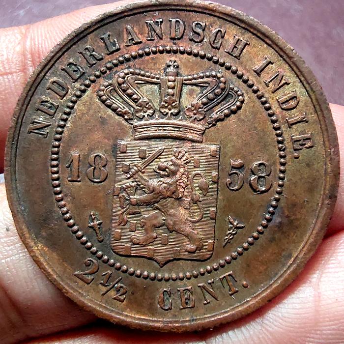 koin benggol 2,5 cent 1898 Netherland kondisi bagus