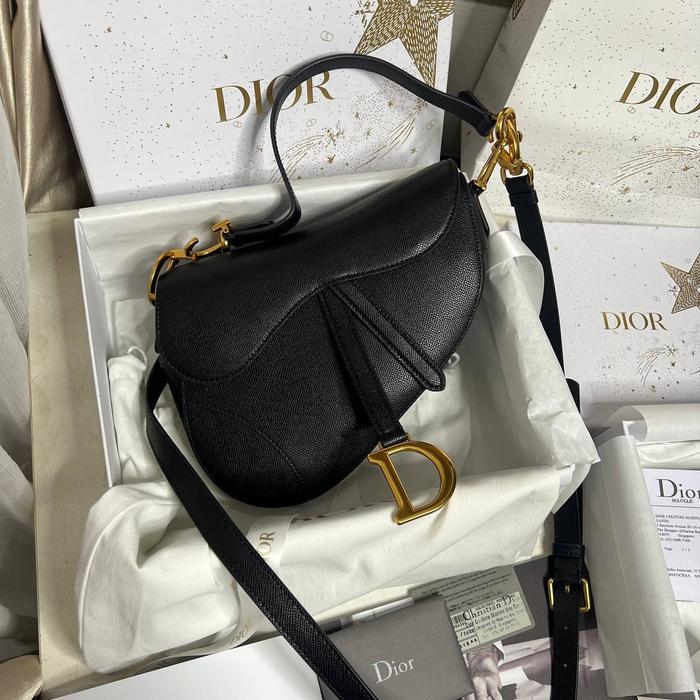 nego preloved rec 2022 christian dior  Saddle bag with strap black gra