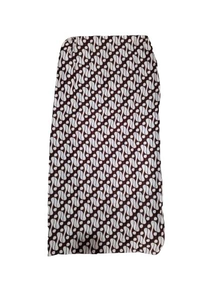 Rok instan wiru warna putih motif Sidomulyo putih parang Dan Sidomulyo