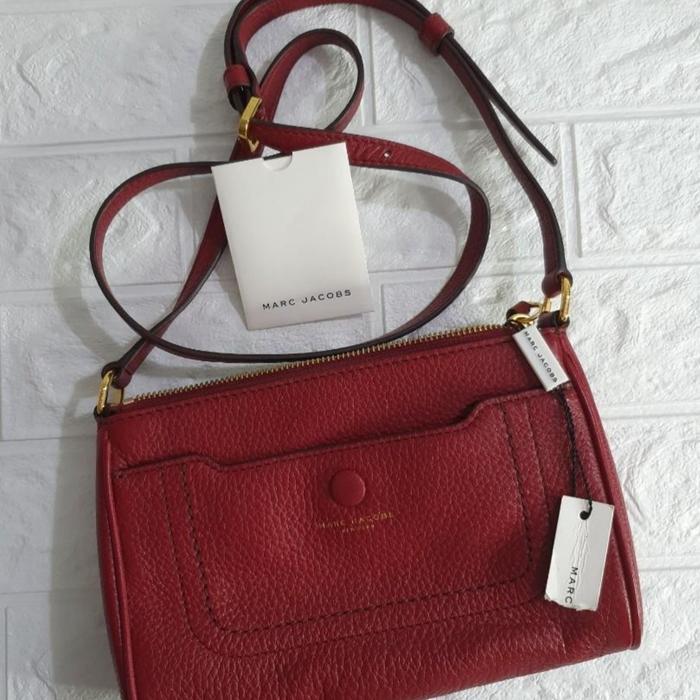 Marc jacobs marc by marc jacobs mj sling bag crossbody leather maroon