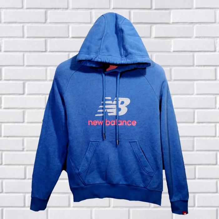 HOODIE NEW BALANCE, SIZE M (SECOND BRANDED) BIRU, HD0032