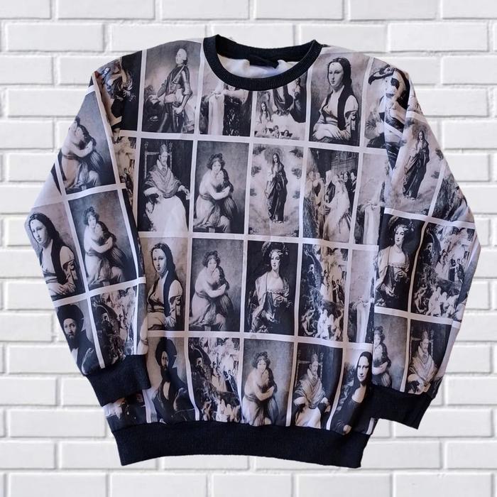CREWNECK GIVENCHY FULL OVER PRINT, SIZE L (SECOND BRANDED) CN0124