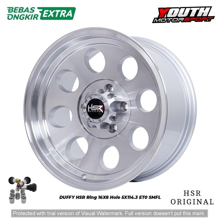 Velg Mobil Celong Semi Offroad HSR DUFFY R16 Ring 16 Pelek Innova Rush