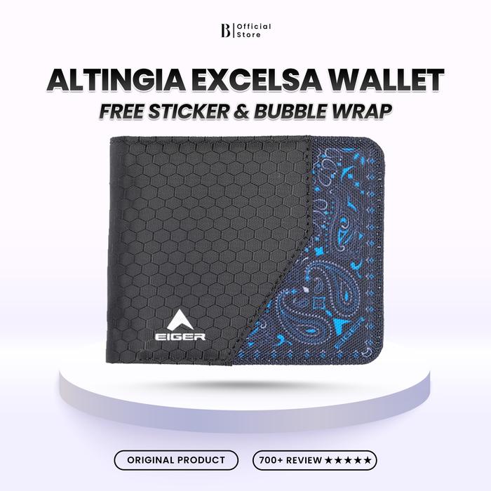 DOMPET EIGER ALTINGIA EXCELSA SHORT WALLET BLACK BLUE HITAM BIRU PRIA WANITA