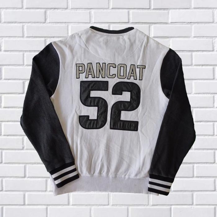 CREWNECK PANCOAT 52, SIZE XS FIT M (SECOND BRANDED) PUTIH HITAM CN0103