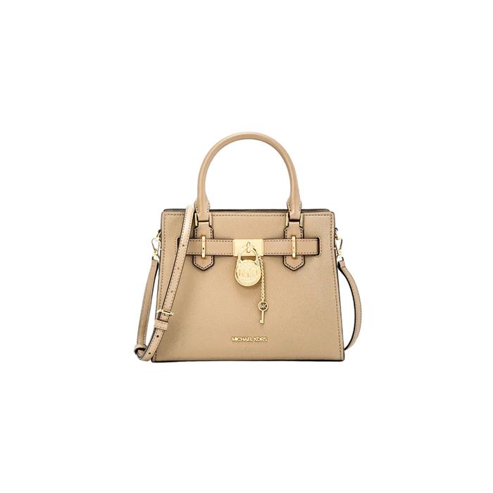Tas Wanita Branded MK Hamilton XS Satchel Crossbody Bag - Beige
