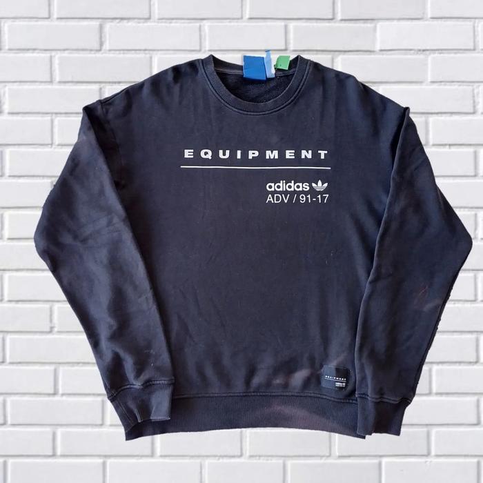 CREWNECK ADIDAS EQUIPMENT, SIZE M (sECOND BRANDED) HITAM, CN0123