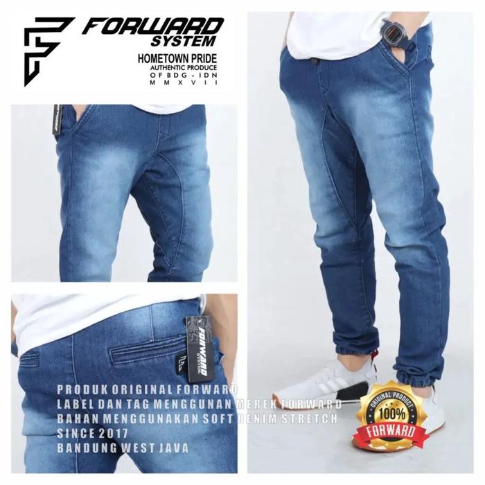 Celana Joger Pria Denim Jeans Forward