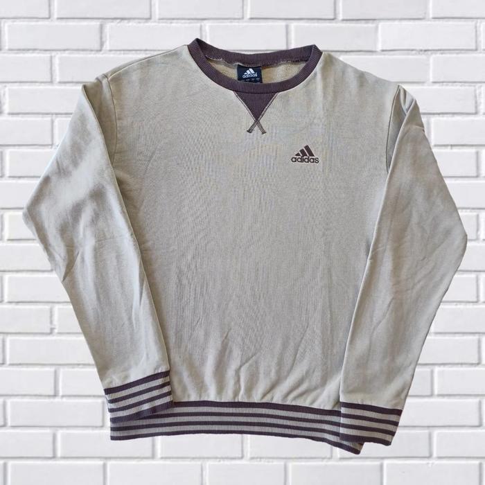 CREWNECK ADIDAS BAR ORIGINAL, SIZE M (sECOND BRANDED) COKLAT, CN0120