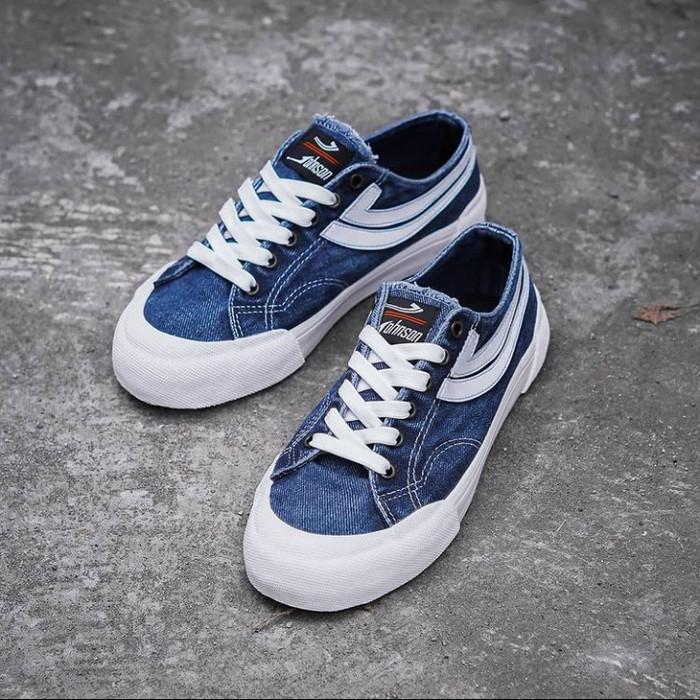 SEPATU JHONSON GALAXY PRO LOW DENIM JOHNSON DENIM BLUE WHITE ORIGINAL