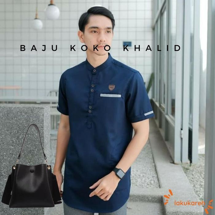 Koko Khalid - Baju Koko Khalid Muslim / Baju Koko Lengan Pendek Khalid