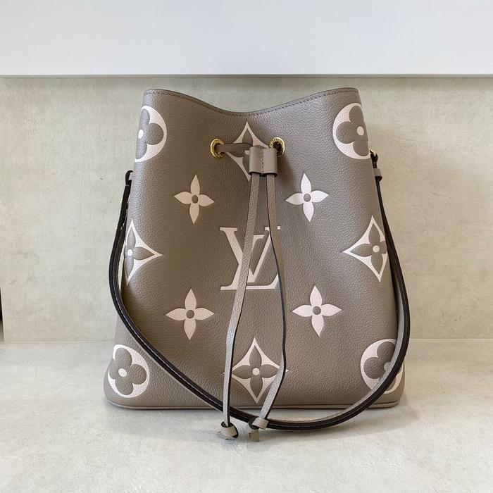bag LV Neo Noe / Neonoe MM Empreinte Bicolor Tourterelle Creme beige