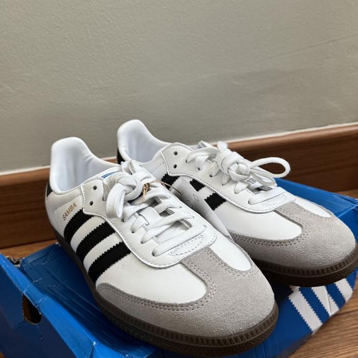 Sepatu Adidas Samba OG White Original New - Putih, 40