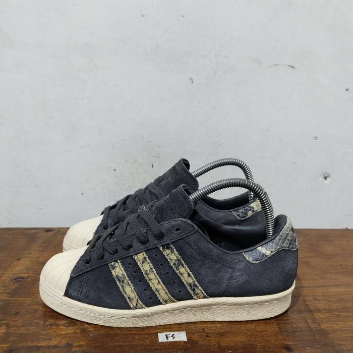 sepatu second ori adidas superstar trainer black size 37