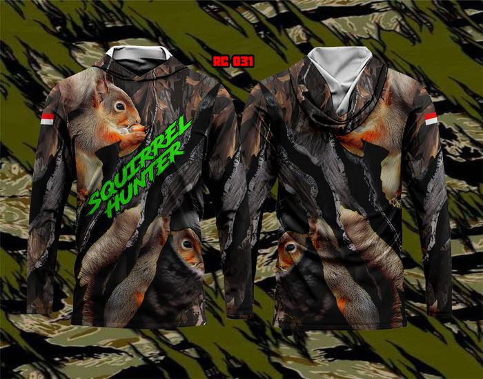 BAJU CAMO SQUIRREL HUNTER / HOODIE SHIRT / BAJU CAMO BAJING COSTUM