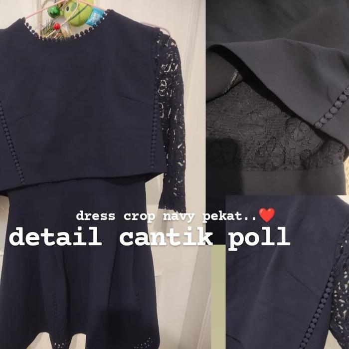 Dress Blazer Combi Dress Crop Navy Korean PL premium