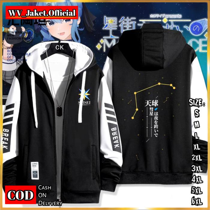 Jacket Hoodie Zipper SUISEI Oversize Korean Style Ready Size S M L XL Jumbo 2XL 3XL 4XL 5XL 6XL Kore