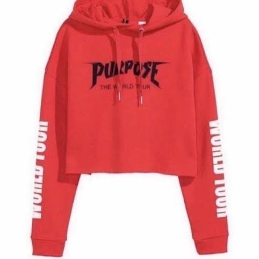HNM PURPOSE TOUR JACKET RED CROP HOODIE SALE