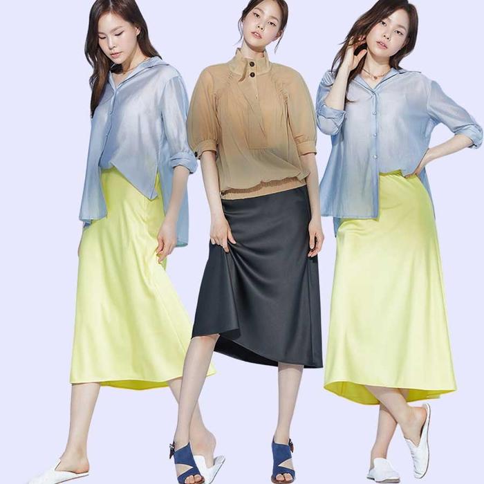 LAPIAF MIDI SILK SKIRT