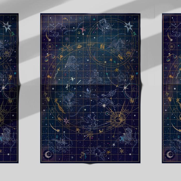 Zodiac Illustrated Scarf