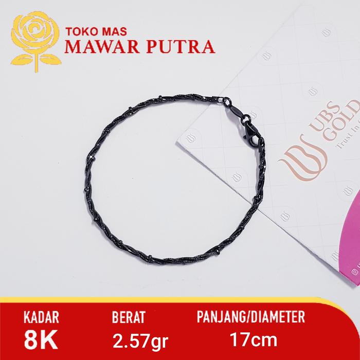 gelang black gold 8k Eleztra UBS 375