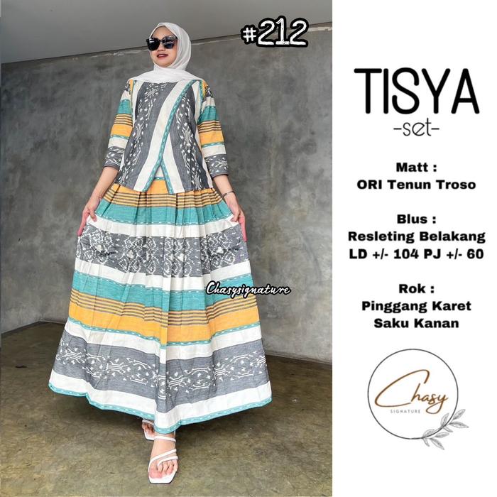 Tisya set setelan blouse dan rok batik ori tenun troso casual etnik