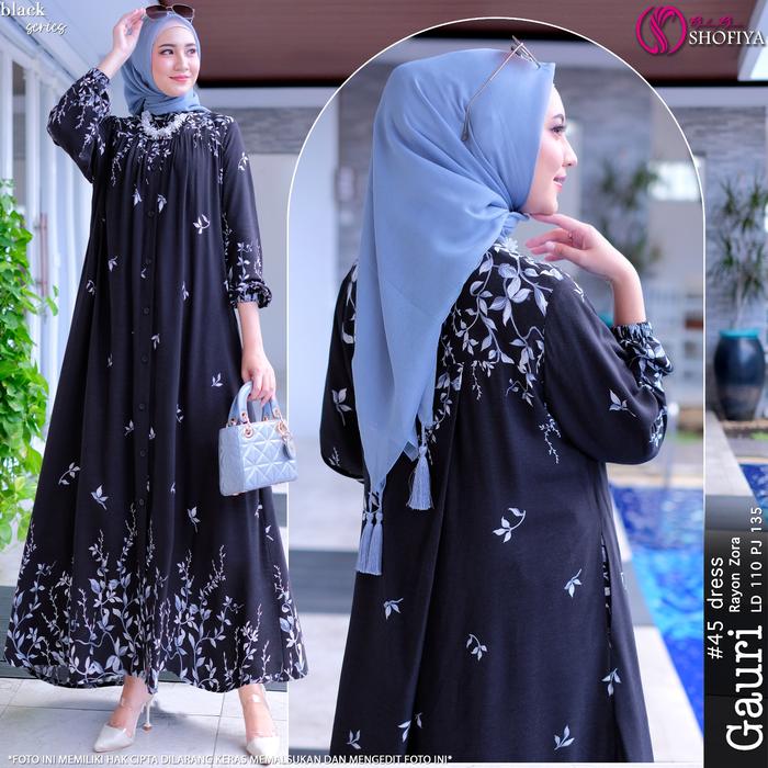 Maxy Dress Gamis Wanita Muslim Terbaru LD 110 Rayon Zora Import