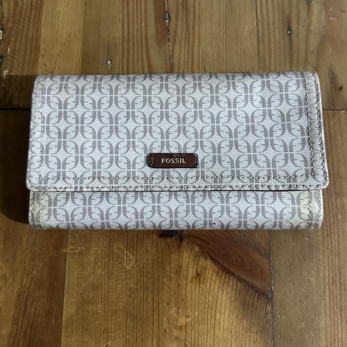 Dompet wanita panjang fossil preloved motif