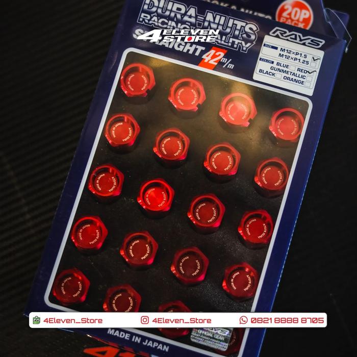 Lugnut / Baut roda Rays duranuts L42 20pcs M12x1.5 Original
