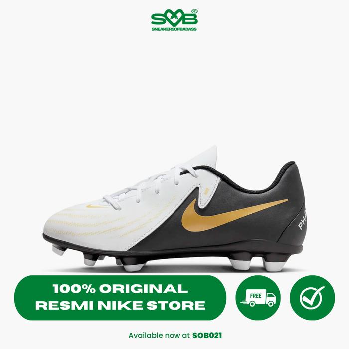 Nike Kids' Jr. Phantom GX 2 Club MG White/Black/Gold - FJ2600-100