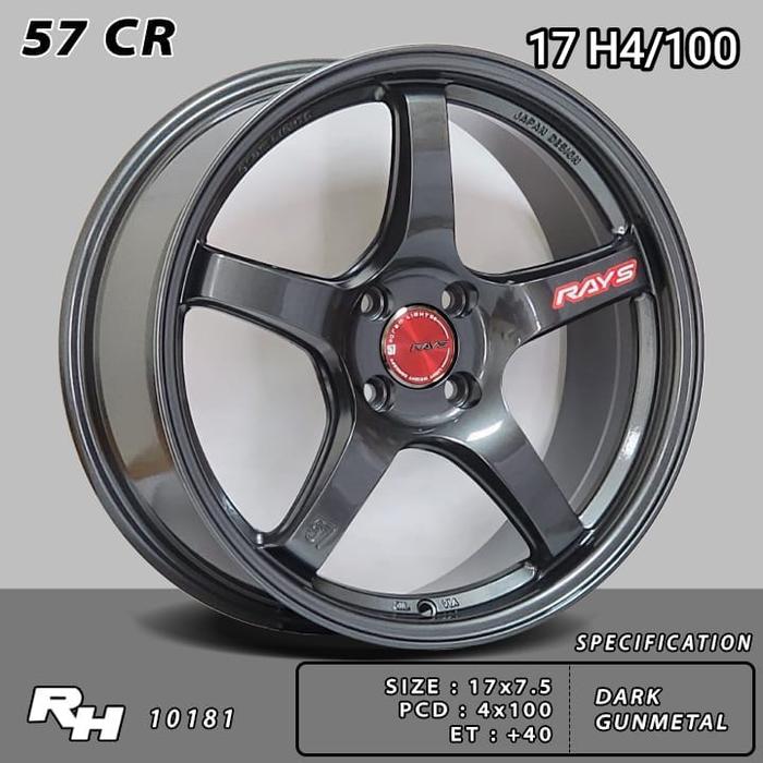 57cr gunmetal r17 4x100