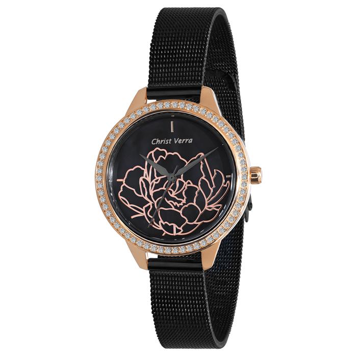Jam Tangan CHRIST VERRA Wanita Original CV 71617L-45 BLK