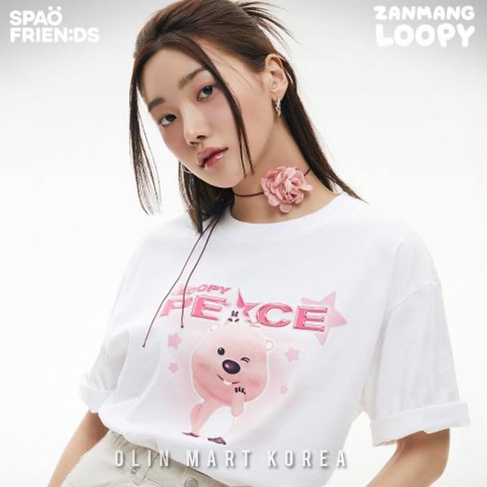 SPAO TSHIRT_LOOPY PEACE WHITE