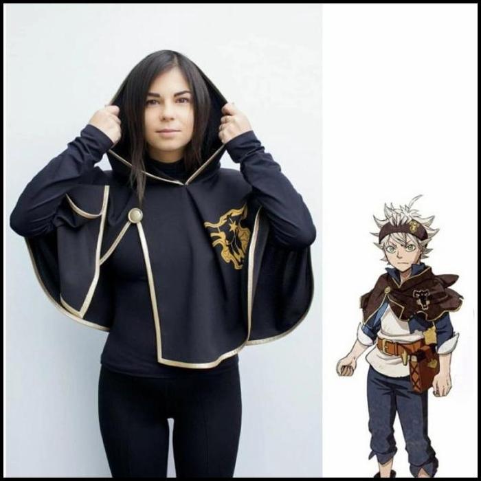 Jaket Jepang/Anime - Black Clover Black Bull Squad Asta Cape termurah