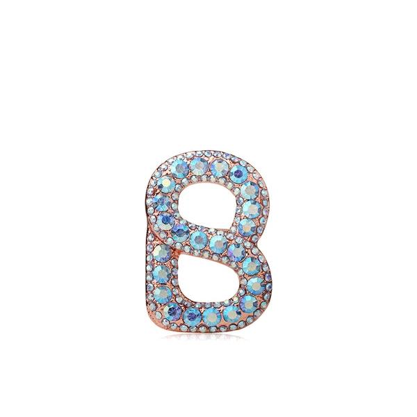 BUTTONSCARVES Lluxe Signature Gleaming Brooch - Baby Blue