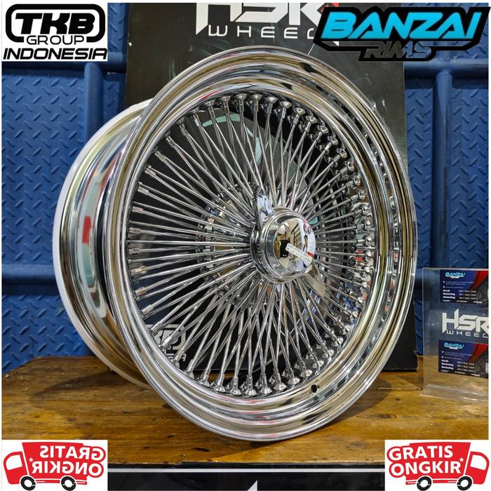 VELG RACING WIRE WHEELS HSR RING 18 CHROME