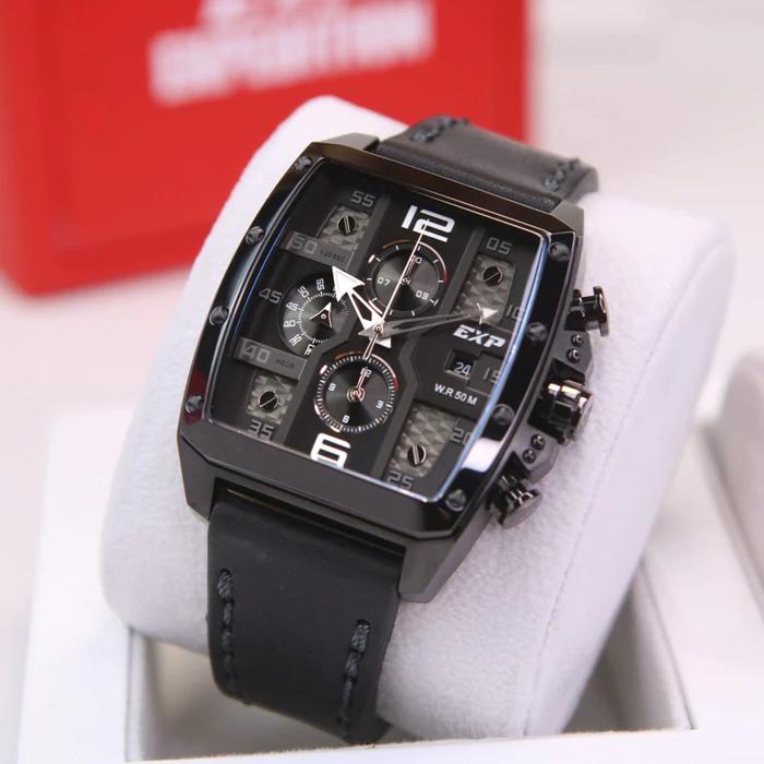 jam tangan pria expedition original E6636 leather ( WARNA HITAM )