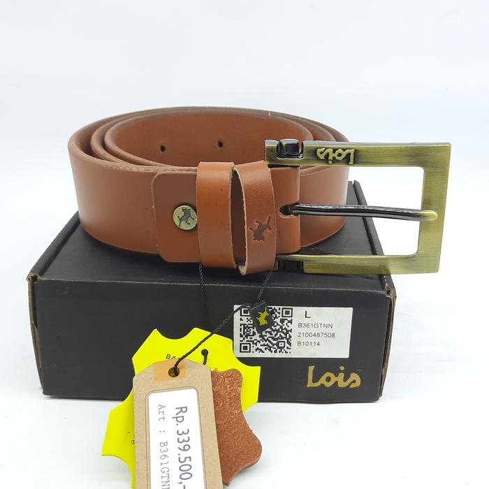 BELT PRIA GESPER PRIA IKAT PINGGANG PRIA KULIT LOIS ORIGINAL B361GTNN